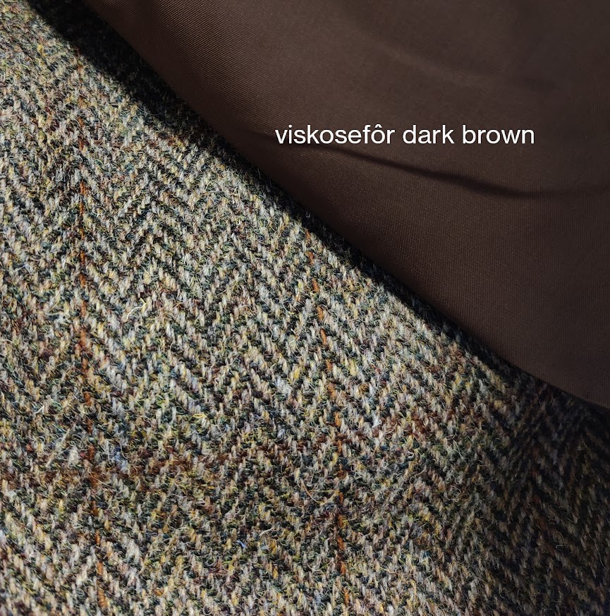 Harris Tweed - Grønn og Brun Herringbone