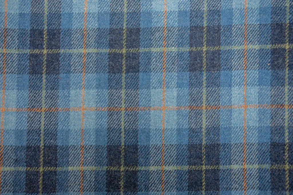 Harris Tweed - Blå Rutet