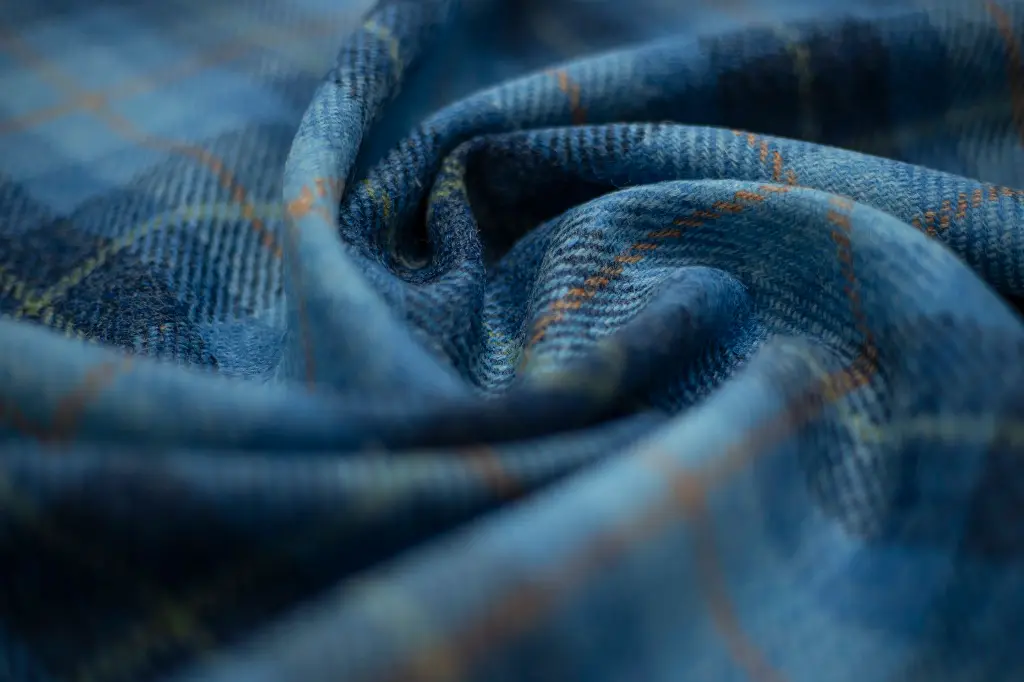 Harris Tweed - Blå Rutet