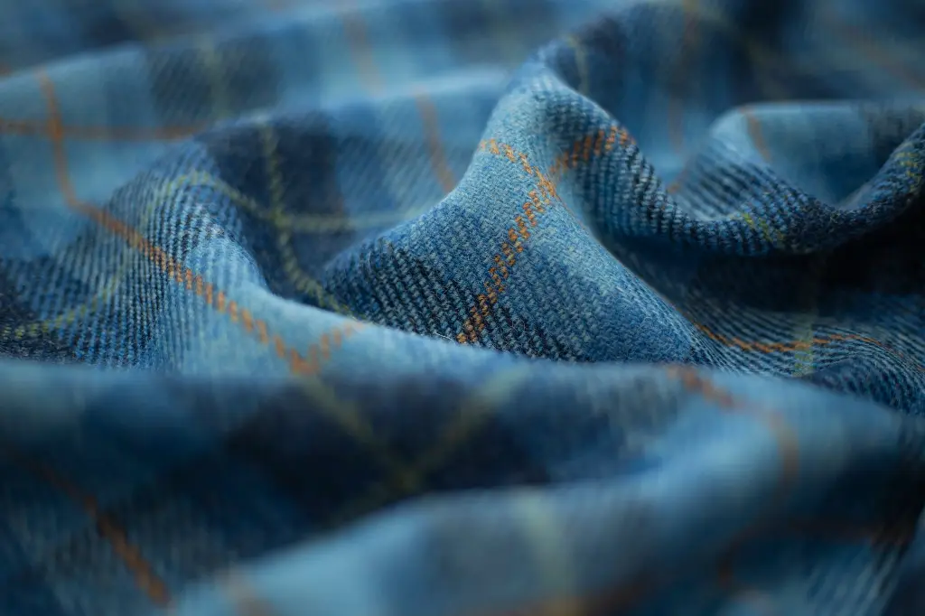 Harris Tweed - Blå Rutet