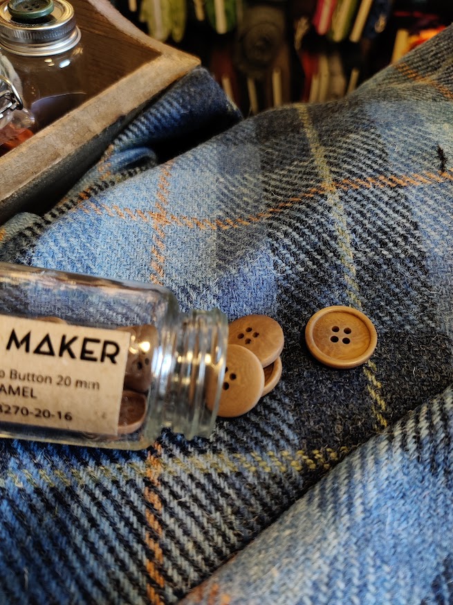 Harris Tweed - Blå Rutet