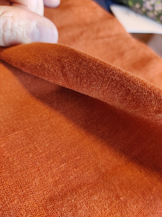 Steinvasket Lin Lumi - Burnt Orange