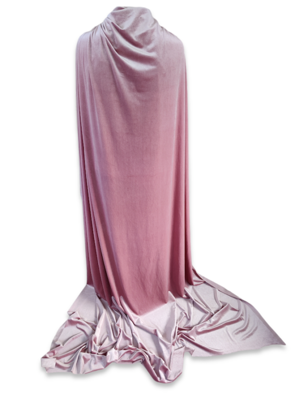 Stretch Velour Støv Rosa