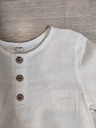 Skjorte med bestefarsåpning, hvit