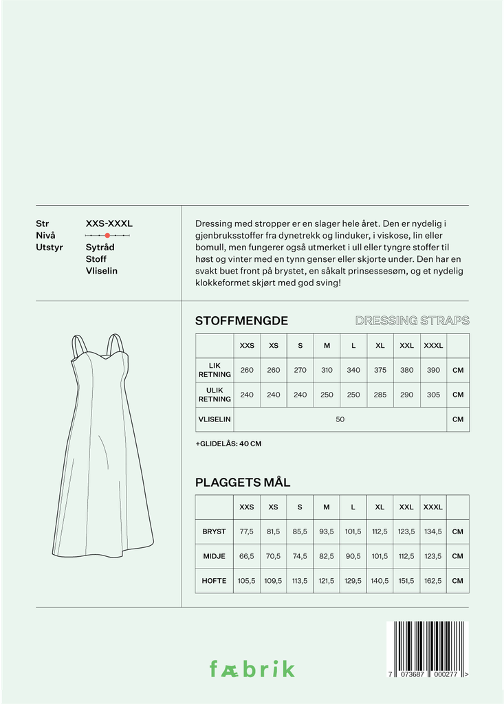 Dressing Straps Kjole - Symønster