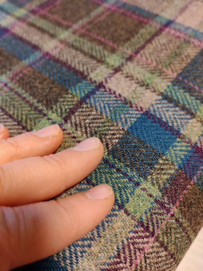 Shetland Lett Ull Rutet - Flerfarget