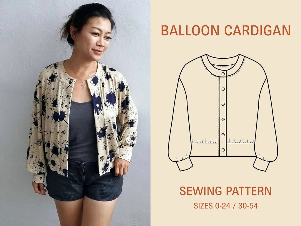 Balloon Cardigan - Symønster