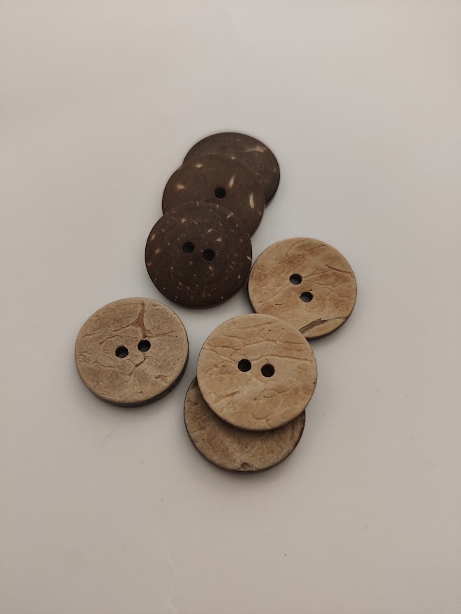 Kokos Knapp Natur - 20 mm