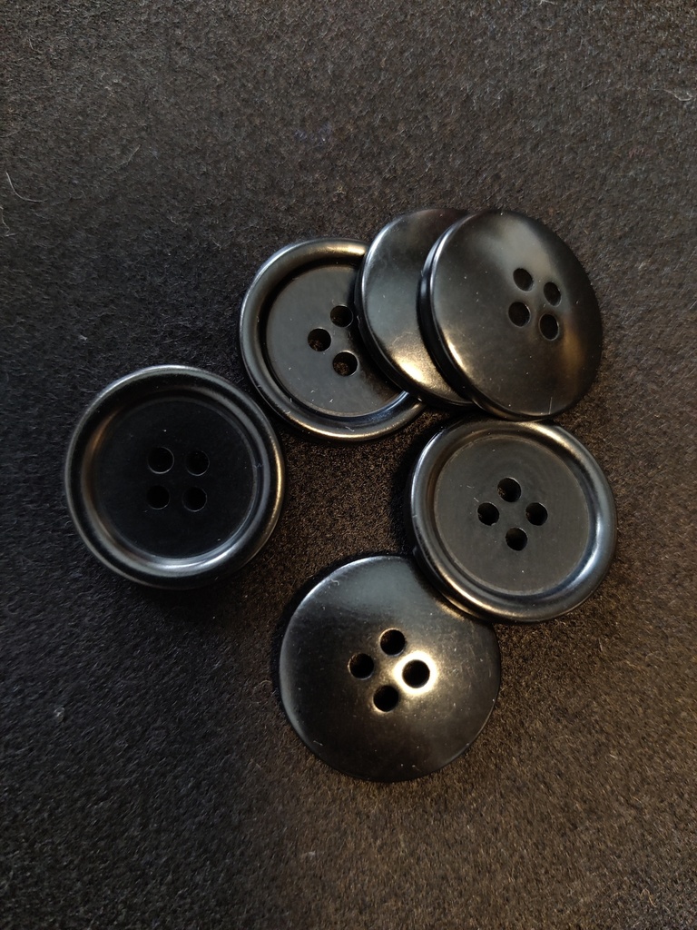 Dish Corozo Knapp 20 mm - Svart