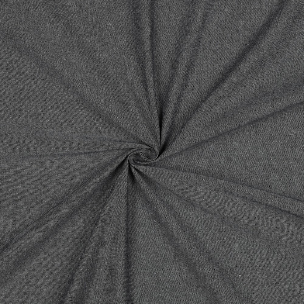 Poplin Garnfarget Svart