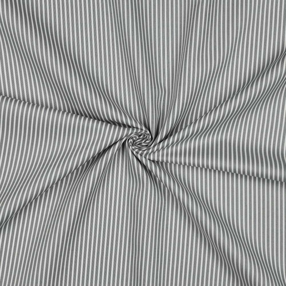 Poplin Stripe Grå