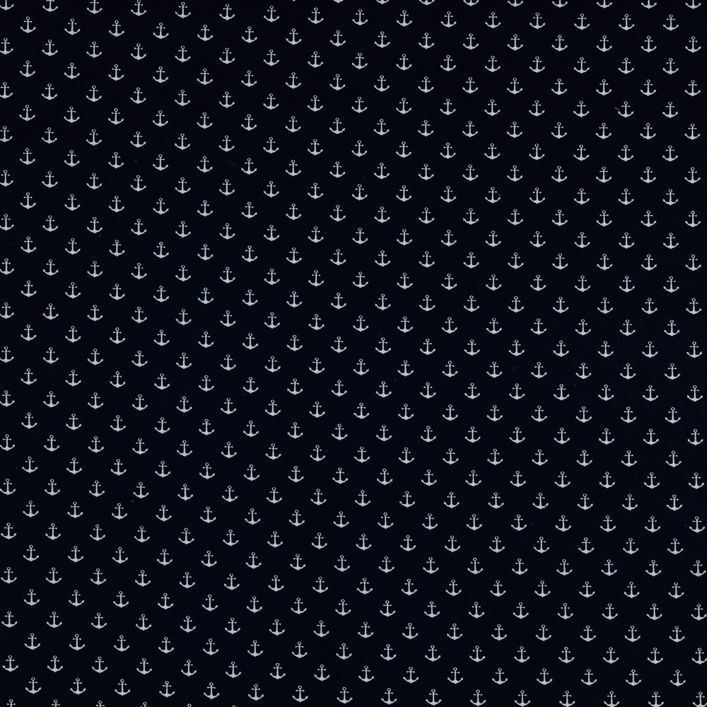 Poplin Petit Anker Navy