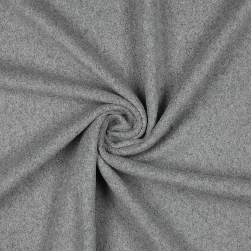 Bomullsfleece Lys Grå Melert