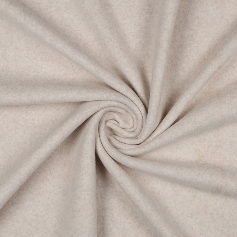 Bomullsfleece Beige Melert