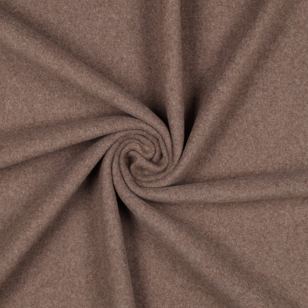 Bomullsfleece Mokka Melert