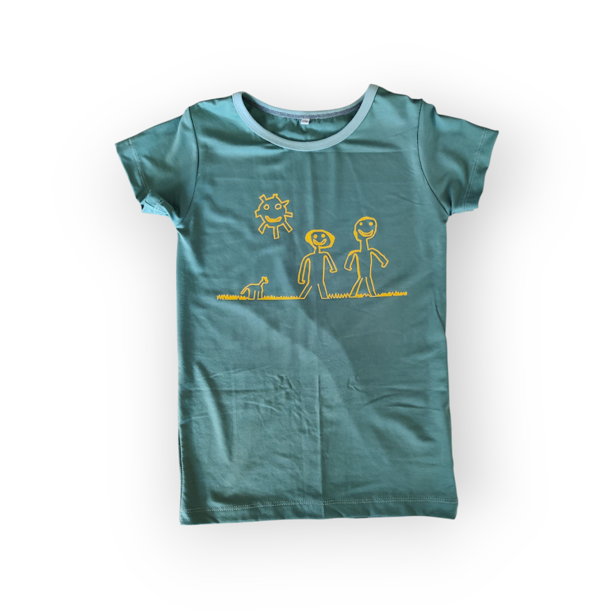 T-skjorte Barn Basic - Med Vinyltrykk Aqua