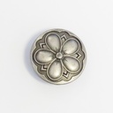 Metallknapp Blomst Oksidert Metall - 16,5mm