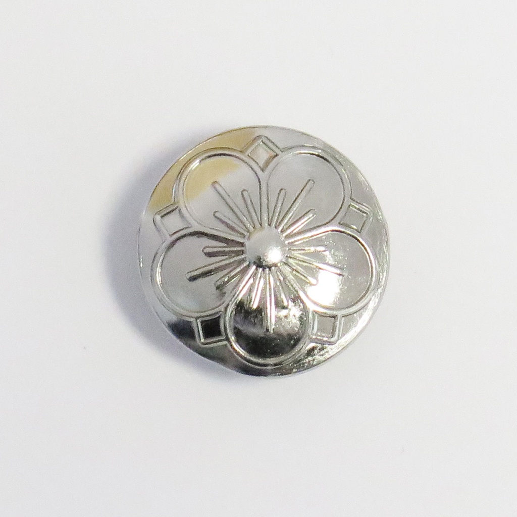 Metallknapp Blank Metall - 15mm