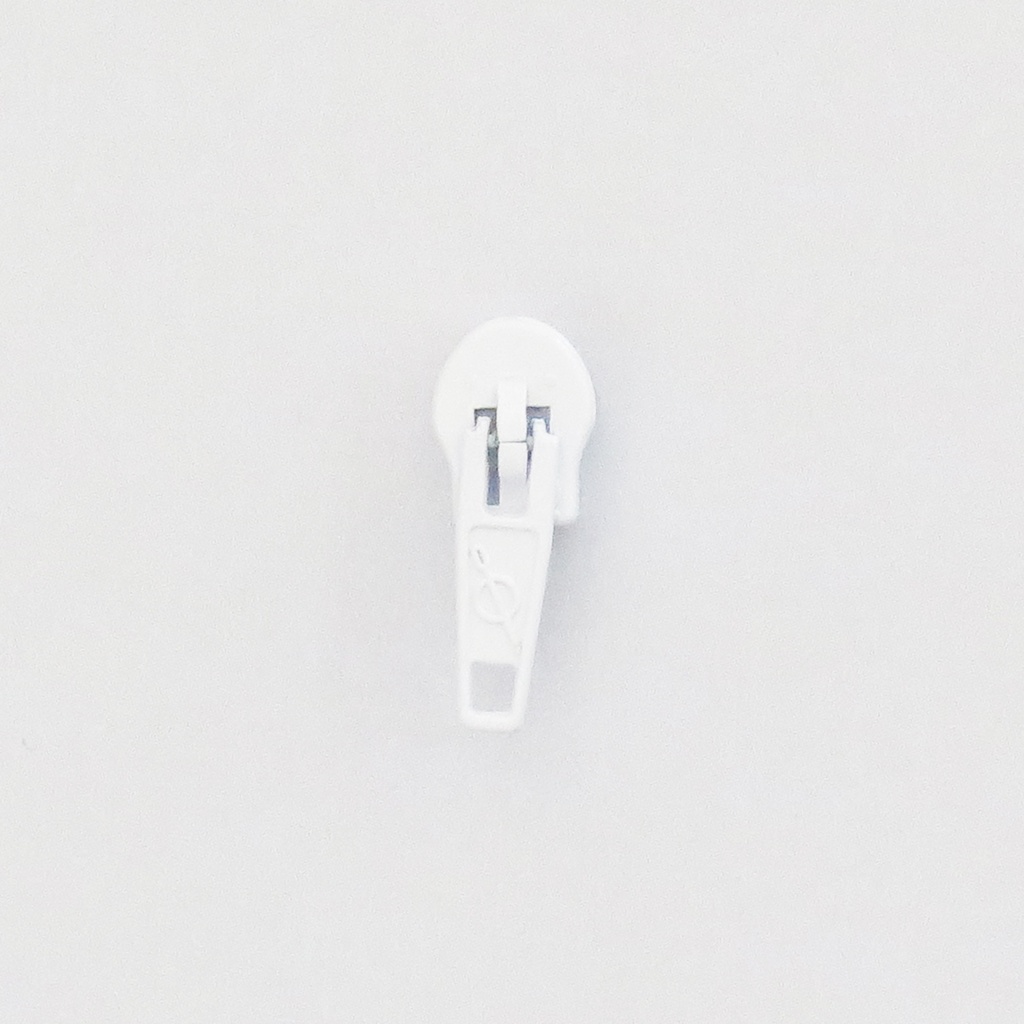 Glider til Spiralglidelås 4mm - Hvit