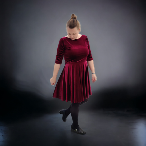 Fjellsmelle Velour Voksen - mange valg (XS, vinrød, Bishop Sleeves)