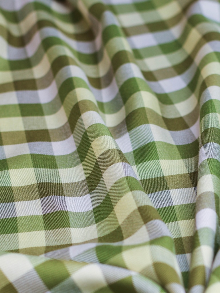 Viskose Tino Check - Tea Green