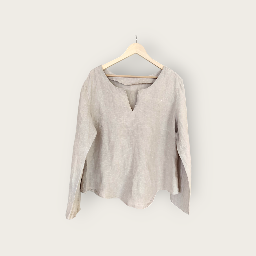 Lin Bluse (Vinrød, XS)