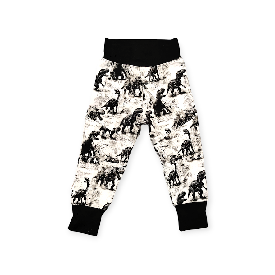 Skarven bukse - Dinosaur Svart Hvit