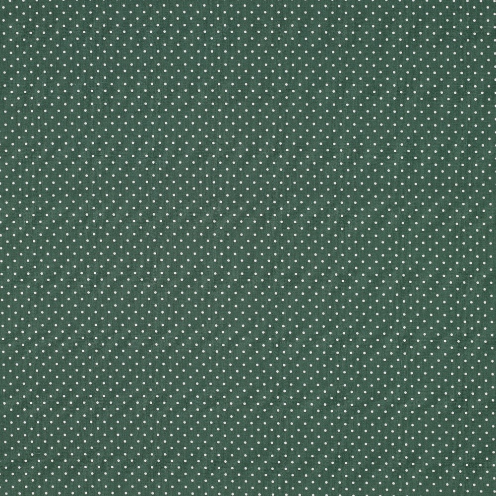 Poplin Petit Dots Mørk Grønn