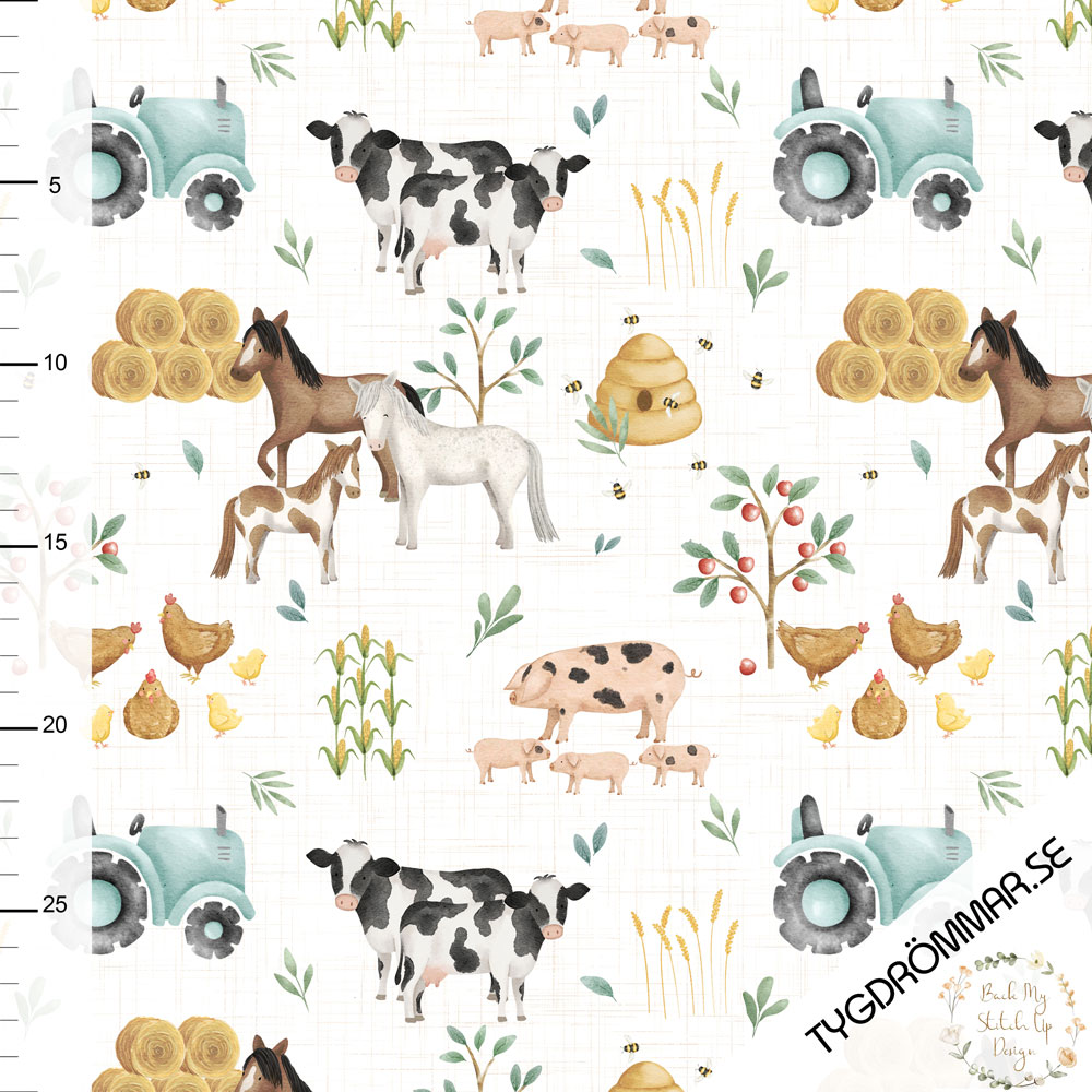 Poplin - Sweet Farm Animals