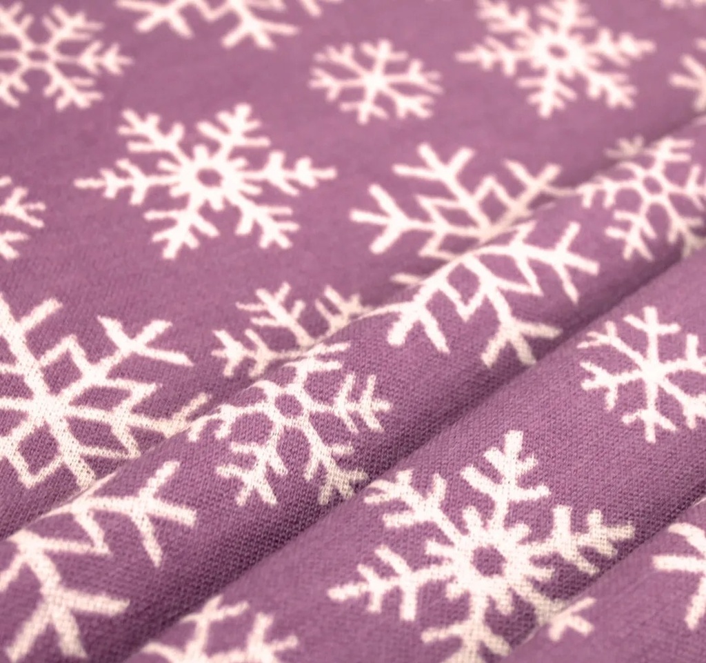 Merinoull Snøkrystall Lilla Krem