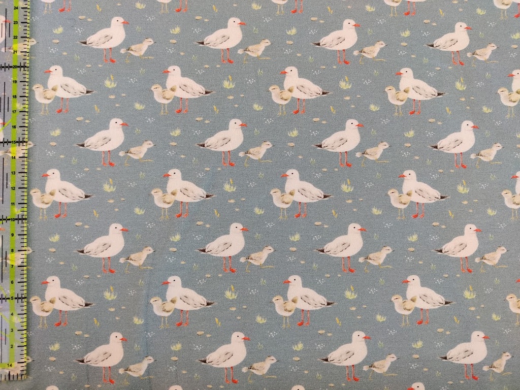 Stoffbit (1m) - Jersey Måkeidyll