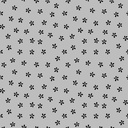 Stoffbit (1m) - Isoli Simple Flowers - Lys Grå
