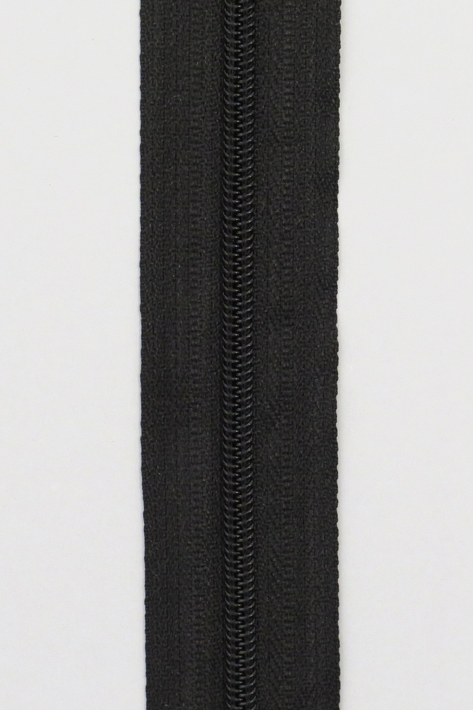 Spiralglidelås 4mm Metervare - Svart