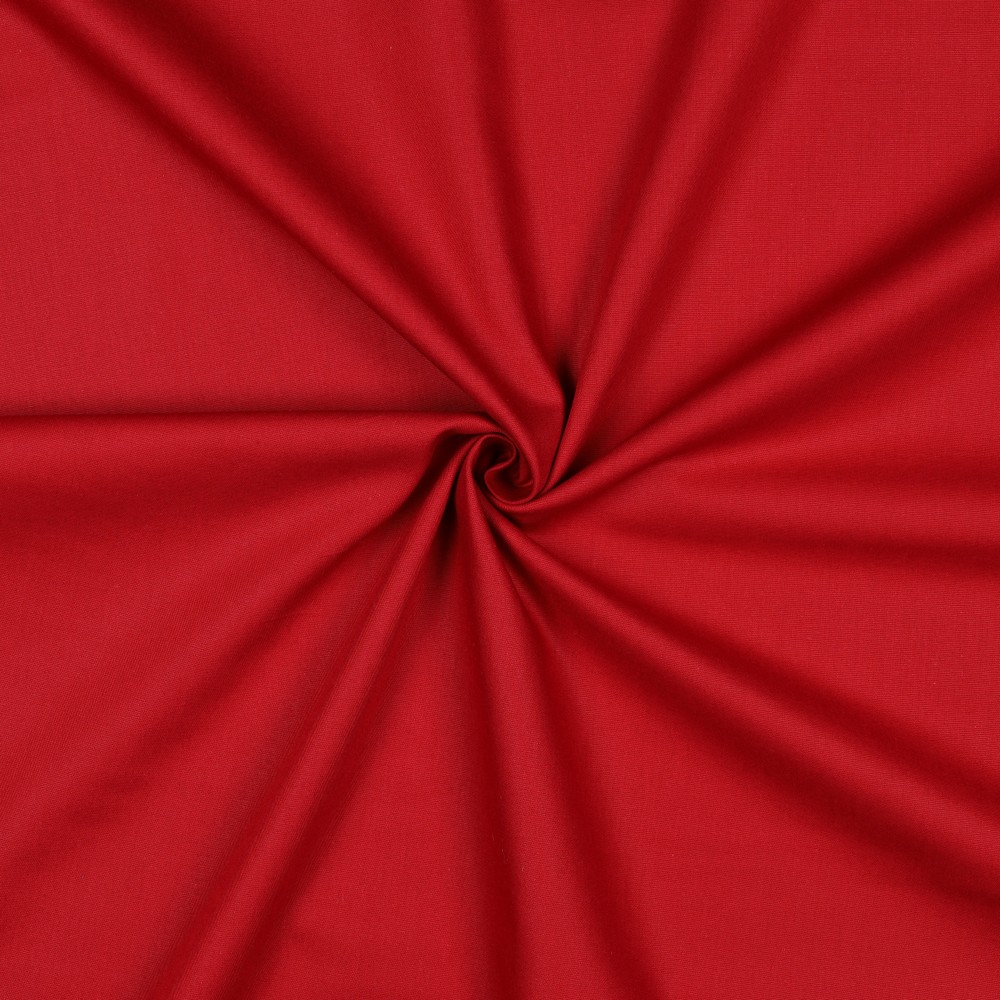 Poplin Mørk Rød (09)