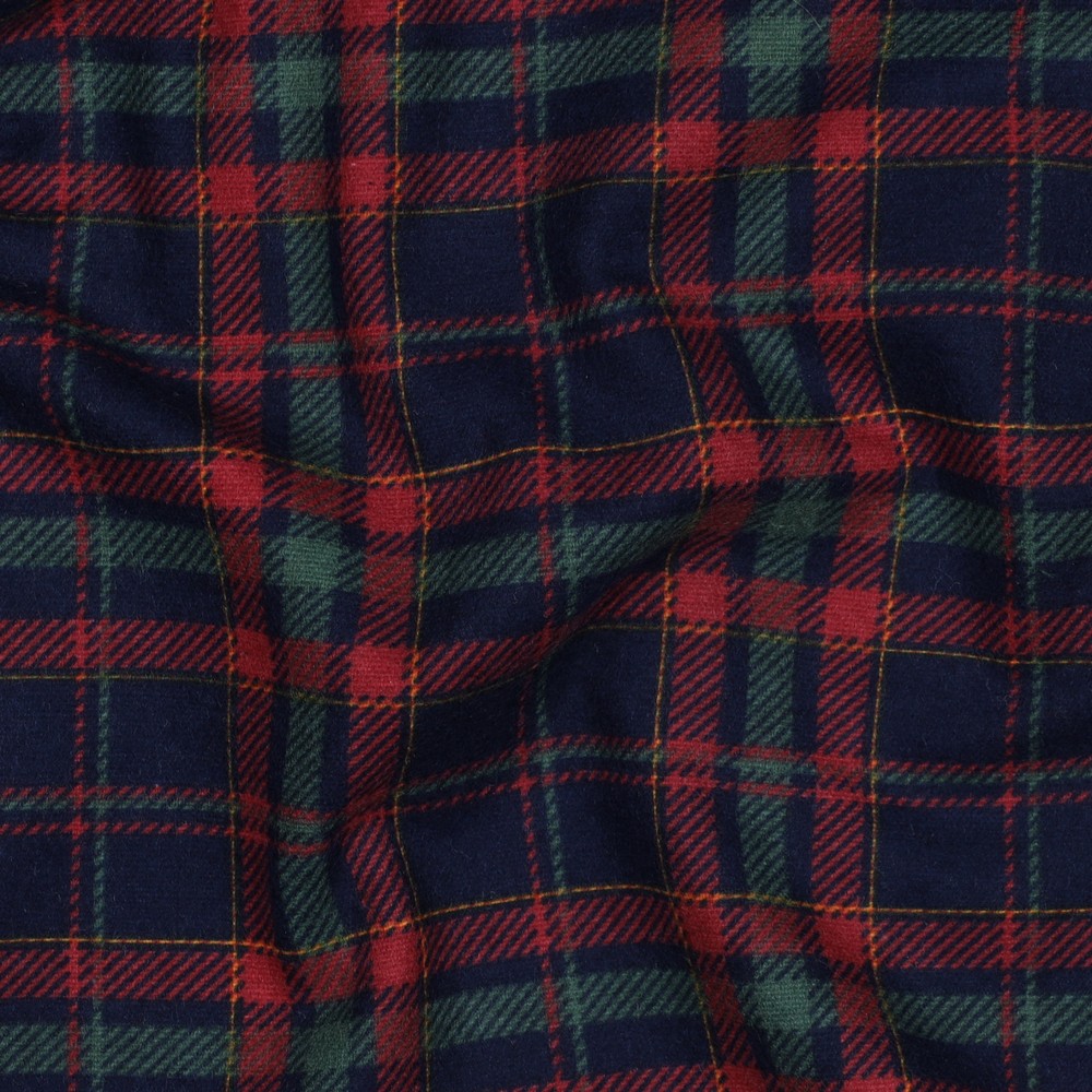 Flanell - Rutet Navy Rød
