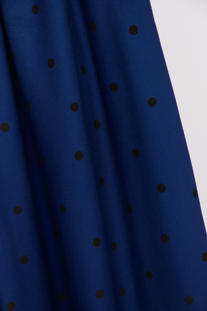 Viskose Crepe Jolly Dots - Cobalt Blue