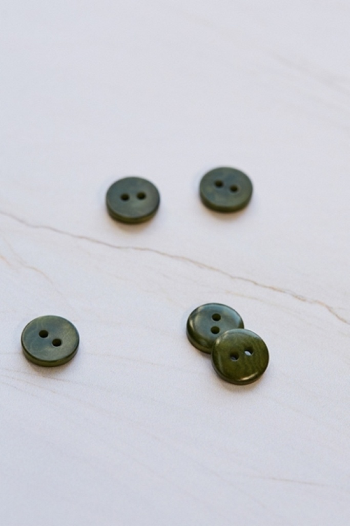 Corozoknapp 2-hulls 11mm - Khaki