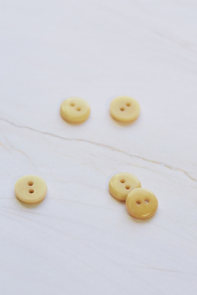 Corozoknapp 2-hulls 11mm - Blonde Yellow