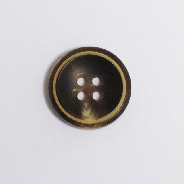 Horn Knapp 18mm - Matt Brun/beige