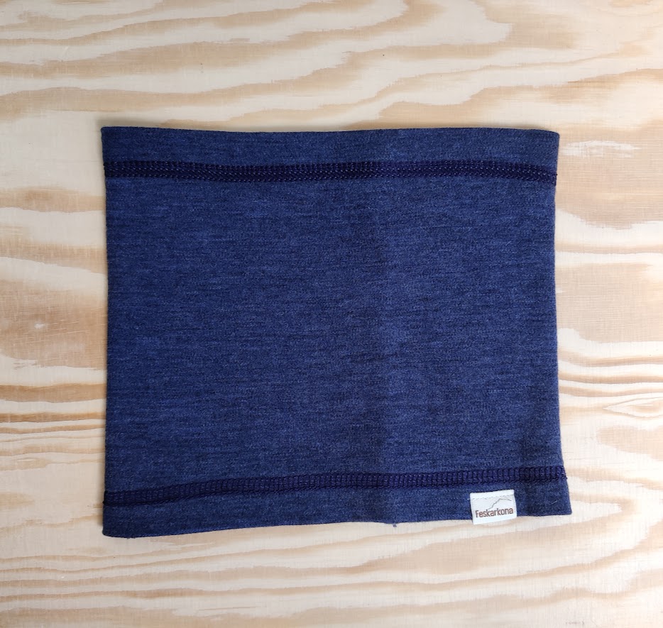 Hals Merinoull - Denimblå