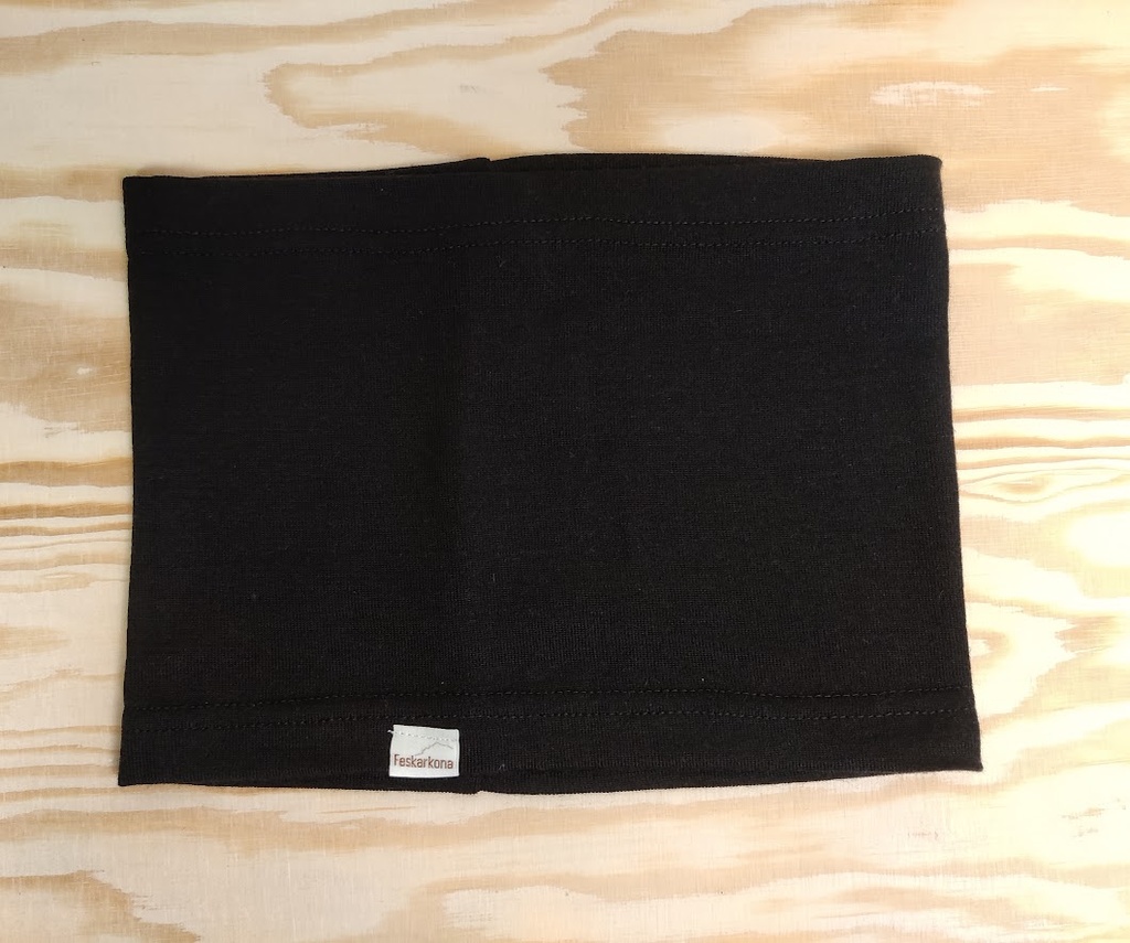 Hals Merinoull Silke - Svart