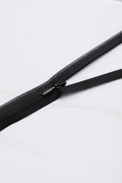 Usynlig Glidelås 30 cm - Svart