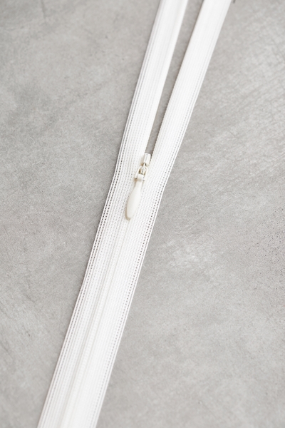Usynlig Glidelås 30 cm - Bright White