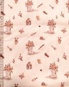 Stoffbit 0,3m - Poplin Gardening Beige