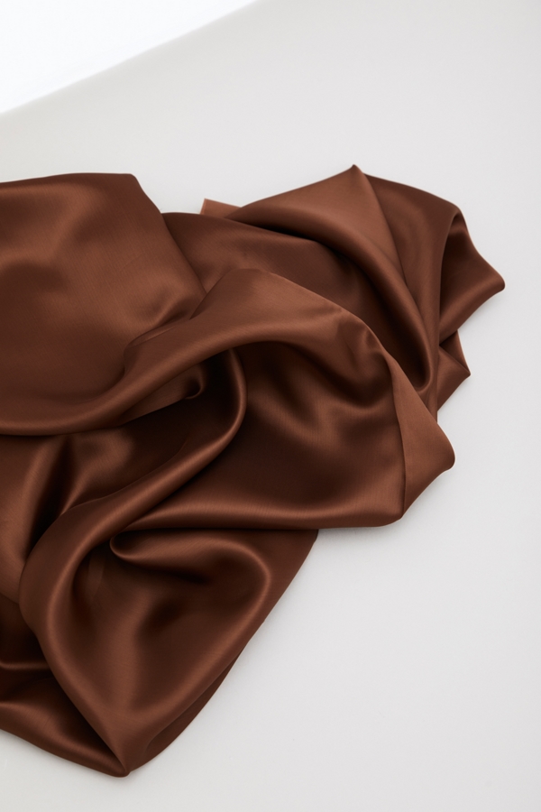 Stoffbit 0,3m - Viskose fôr twill - Chestnut 