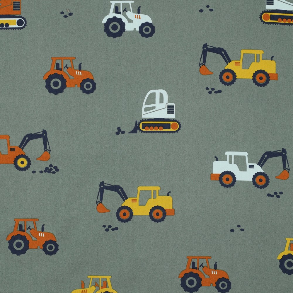 Poplin Kjøretøy Mørk Grønn