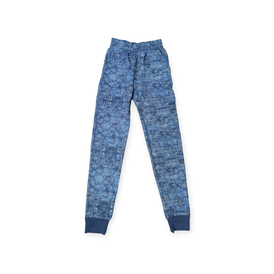 Basic Joggebukse Barn - Jeanslook Mørk Denim