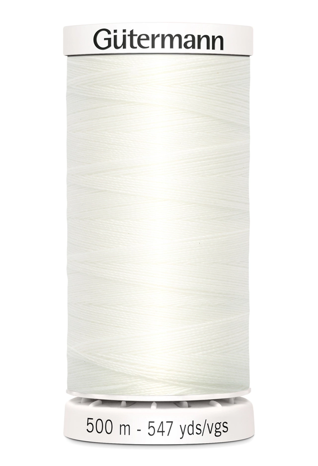 [5734-0111] Gütermann Poly Tråd 500m - Offwhite (111)