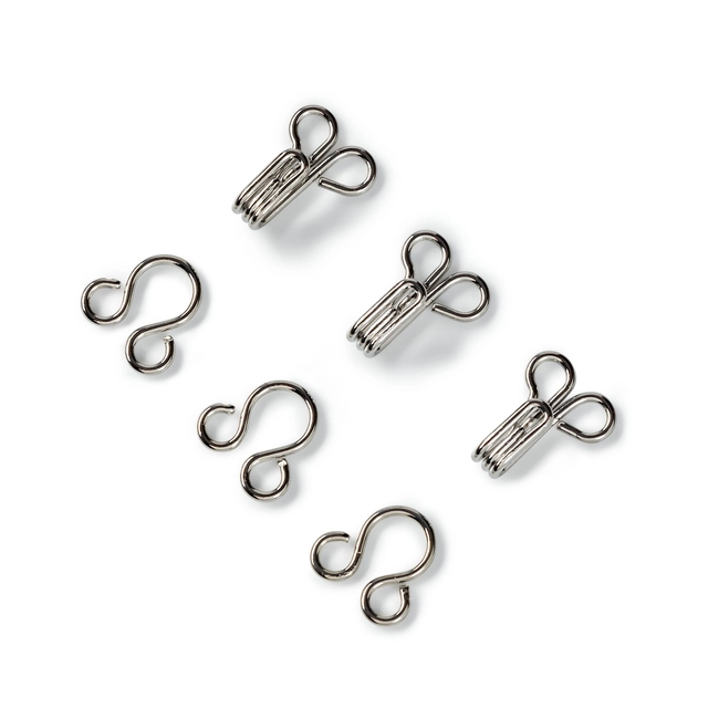 [80263845] Små hekter - Sølv 12-pk