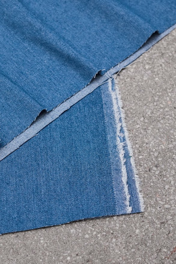 Stoffbit 0,2m - Denim - Etta Mid Blue 
